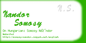 nandor somosy business card